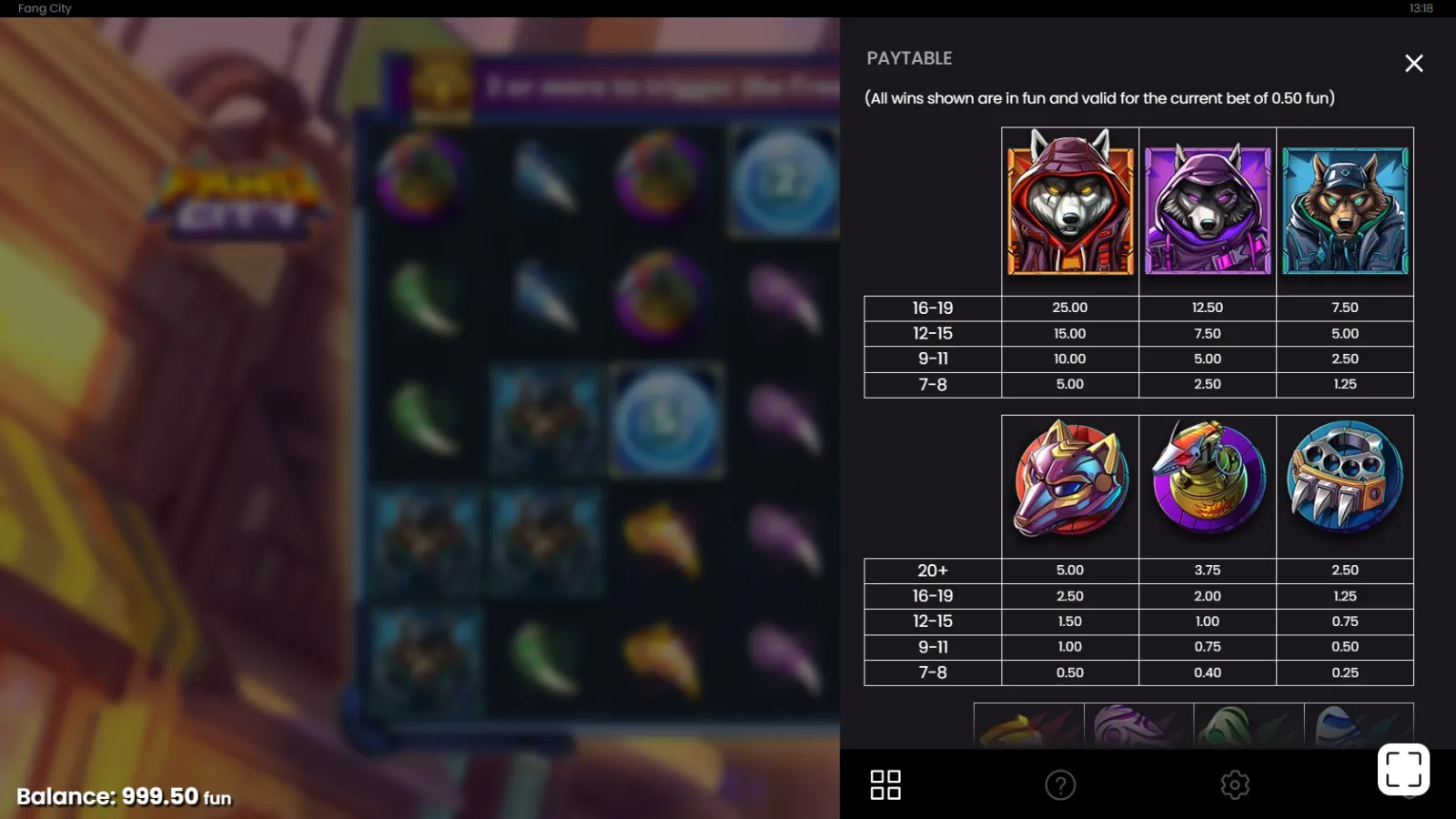 Fang City Gratis Simboluri