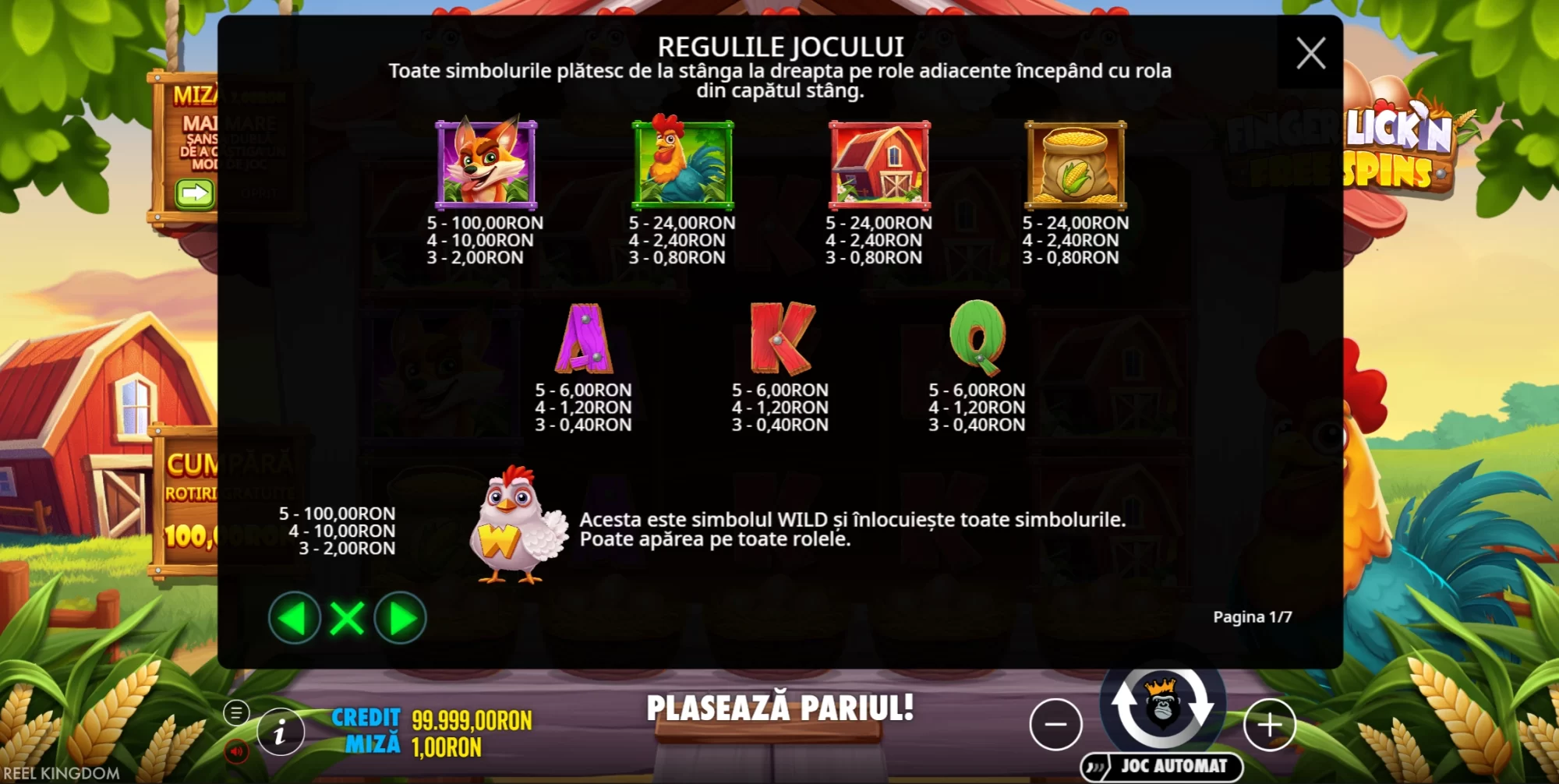 Finger Lick'n Free Spins Demo Simboluri