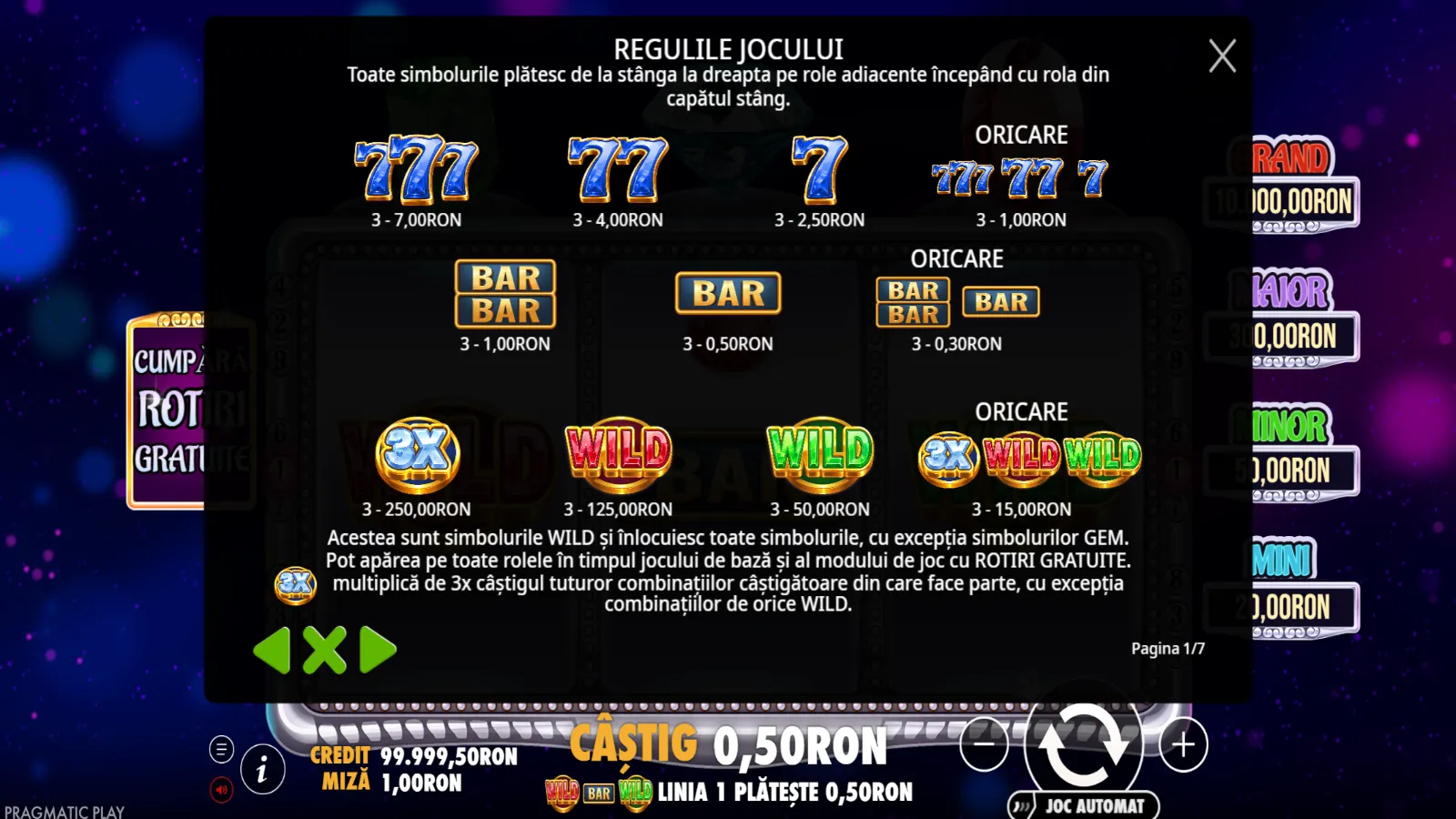 Gem Trio Gratis Simboluri