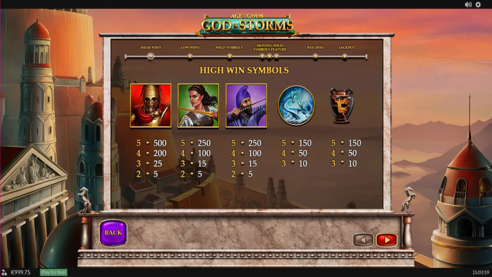 Age of the Gods God of Storms Simboluri