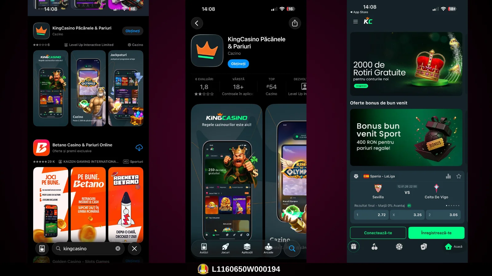 King Casino Aplicatie