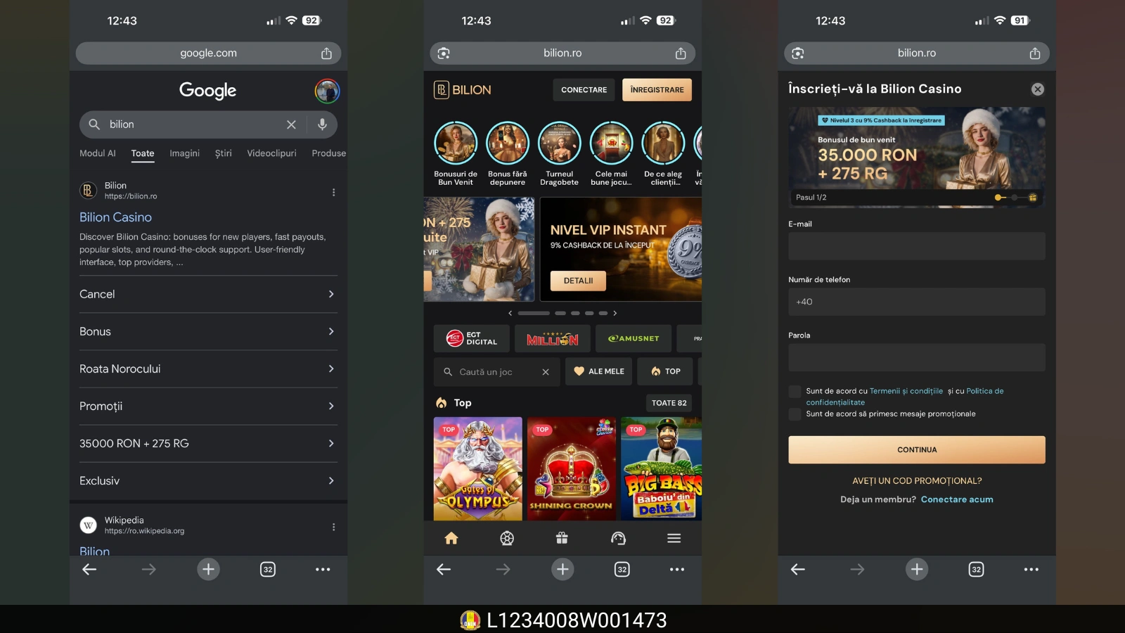 Bilion Casino Păreri Mobil